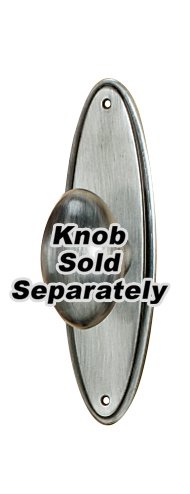 Alno Hardware Solid Brass 3" Oval Escutcheon in Antique Pewter