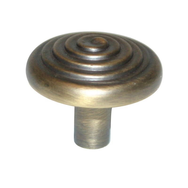 Alno Hardware 1 1/4" Spiral Knob in Antique English Matte