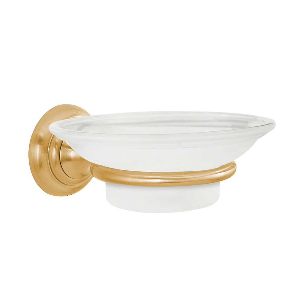 Alno Hardware Soap Holder With Dish in Satin Brass