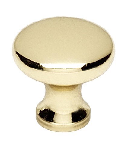 Alno Hardware Solid Brass 3/4" Knob in Polished Brass