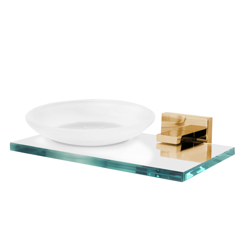 Alno Hardware Soap Holder with Dish in Unlacquered Brass