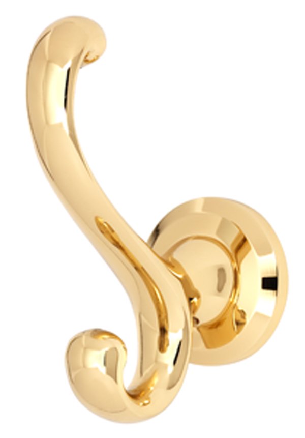 Alno Hardware Robe Hook in Polished Brass