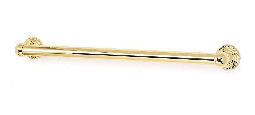 Alno Hardware 24" Residential Grab Bar (1 1/4" Diameter) in Polished Brass