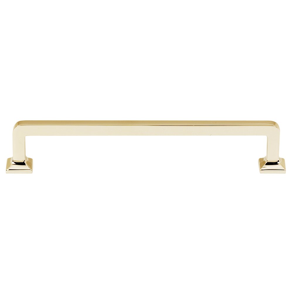 Alno Hardware 6" Centers Handle in Unlacquered Brass