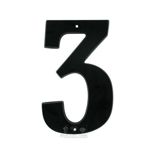 Alno Hardware 5" House Number ( 3 ) in Matte Black