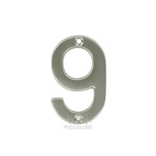 Alno Hardware 3" House Number ( 9 ) in Satin Nickel