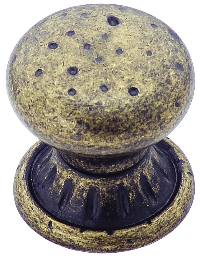 Amerock Weathered Brass Euro Stone Circle Knob