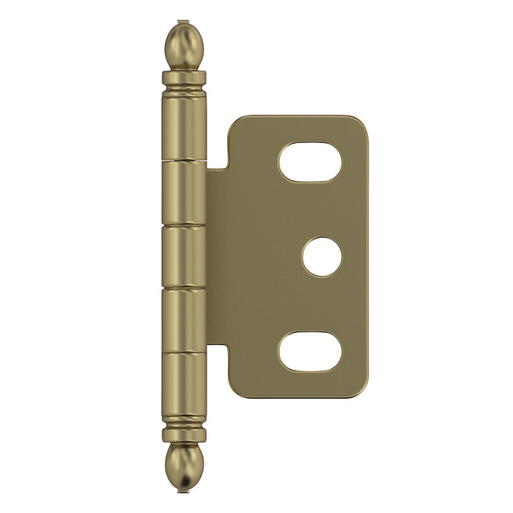 Amerock 3/4" (19 mm) Door Thickness Full Inset Partial Wrap Ball Tip Cabinet Hinge (Single) in Golden Champagne