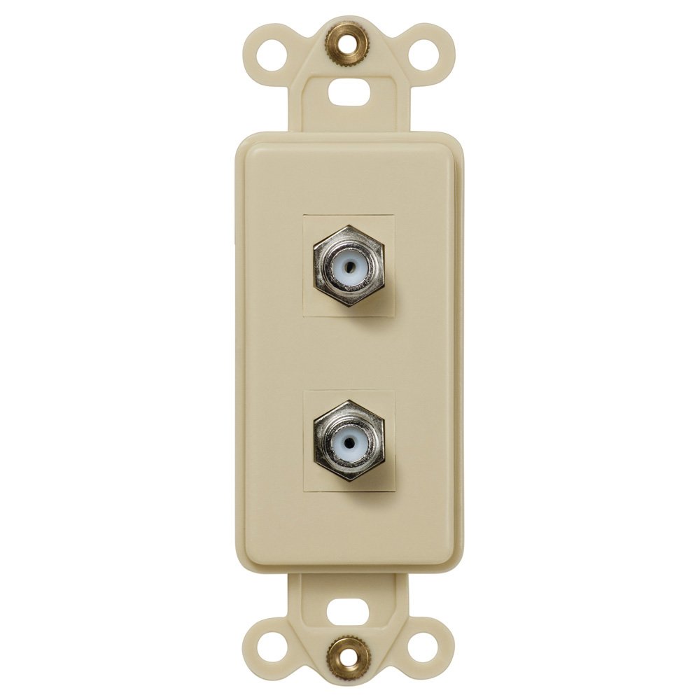 Amerelle Wallplates Double Cable Rocker Insert in Ivory