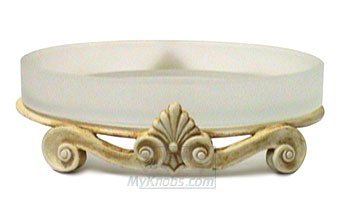 Anne at Home Bathroom Accessory Corinthia Soap Dish in Pewter with Terra Cotta Wash