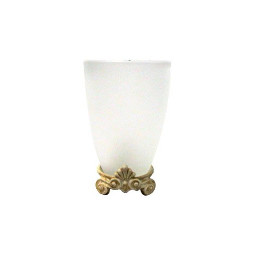 Anne at Home Bathroom Accessory Corinthia Tumbler with Attached Base in Bronze with Copper Wash