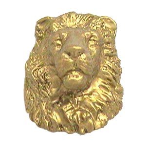 Anne at Home Lion Head Knob in Antique Gold