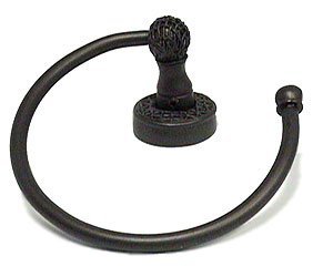 Anne at Home Towel Ring in Black with Maple Wash