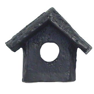Anne at Home Birdhouse Knob in Black with Steel Wash