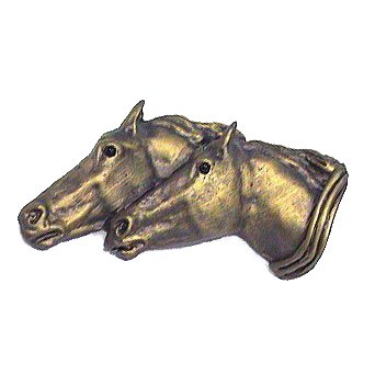 Anne at Home Small Running Horses Knob in Pewter Matte