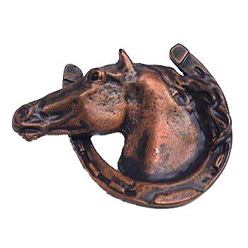 Anne at Home Horse in Horseshoe Knob in Pewter Matte