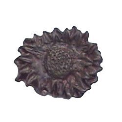 Anne at Home Anne at Home - Sunflower Oval Knob (Small) in Black with Chocolate Wash
