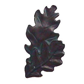 Anne at Home Oak Leaves Knob in Black with Terra Cotta Wash