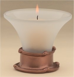 Anne at Home Bathroom Accessory Mai Oui Candle Votive in Bronze with Black Wash