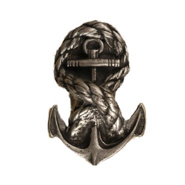 Anne at Home Large Anchor and Rope Knob in Pewter Matte