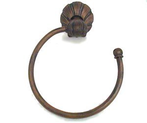 Anne at Home Bathroom Accessory Oceanus Towel Ring in Pewter Matte