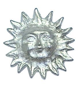 Anne at Home Spiky Sun Knob - Small in Weathered White
