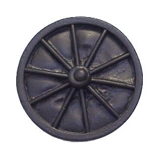Anne at Home Wagon Wheel Knob (Large) in Black with Terra Cotta Wash
