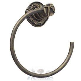 Anne at Home Bathroom Accessory Bamboo Towel Ring in Pewter Matte