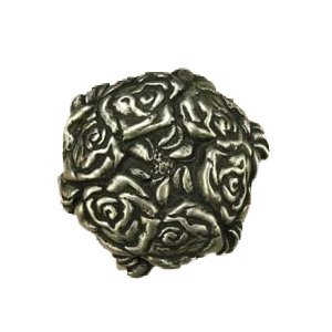 Anne at Home Small Roses and Lace Knob in Antique Bronze