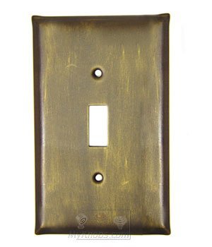 Anne at Home Plain Switchplate Single Toggle Switchplate in Rust with Verde Wash