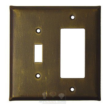 Anne at Home Plain Switchplate Combo Rocker/GFI Single Toggle Switchplate in Antique Copper