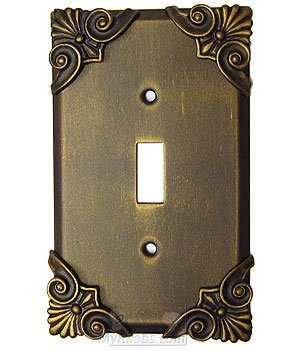 Anne at Home Corinthia Switchplate Single Toggle Switchplate in Rust with Verde Wash