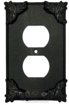 Anne at Home Sonnet Switchplate Duplex Outlet Switchplate in Black with Bronze Wash