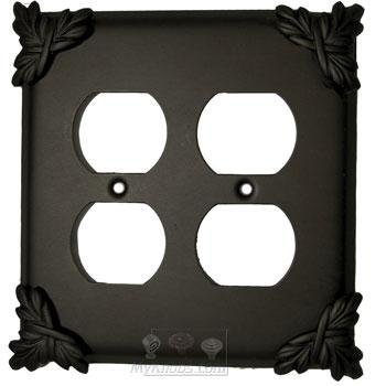 Anne at Home Sonnet Switchplate Double Duplex Outlet Switchplate in Rust with Black Wash