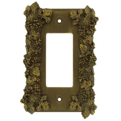Anne at Home Grapes Rocker/GFI Switchplate in Bronze with Black Wash