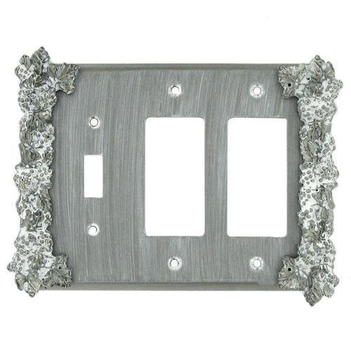 Anne at Home Grapes 1 Toggle/2 Rocker Switchplate in Pewter with Bronze Wash