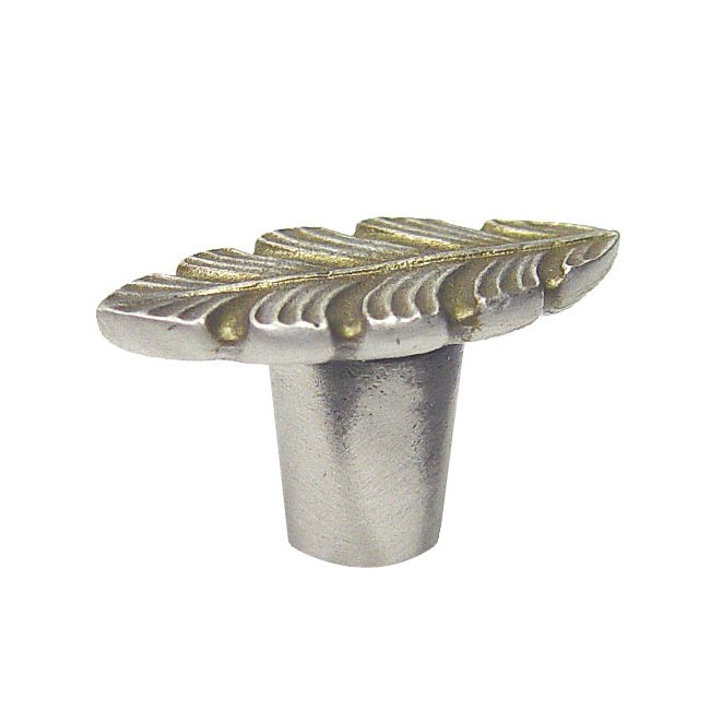 Anne at Home Jakarta Small Leaf Knob in Brushed Natural Pewter