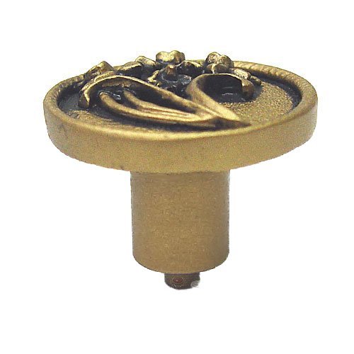 Anne at Home Mini Daffodils Left Knob in Black with Maple Wash