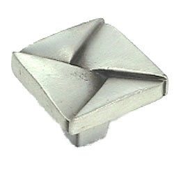 LW Designs Dijon Square Knob - 1 1/4" in Pewter with Cherry Wash