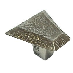 LW Designs Sahara Trapezoid Knob in Pewter with Verde Wash