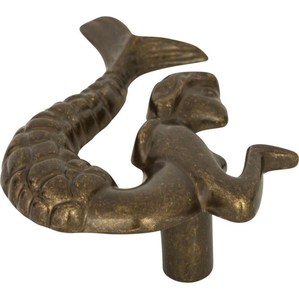 Atlas Homewares Left Mermaid Knob in Burnished Bronze
