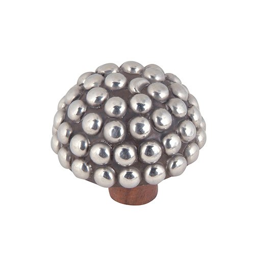 Atlas Homewares 1 1/2" Round Studded Knob in Mango and Silver