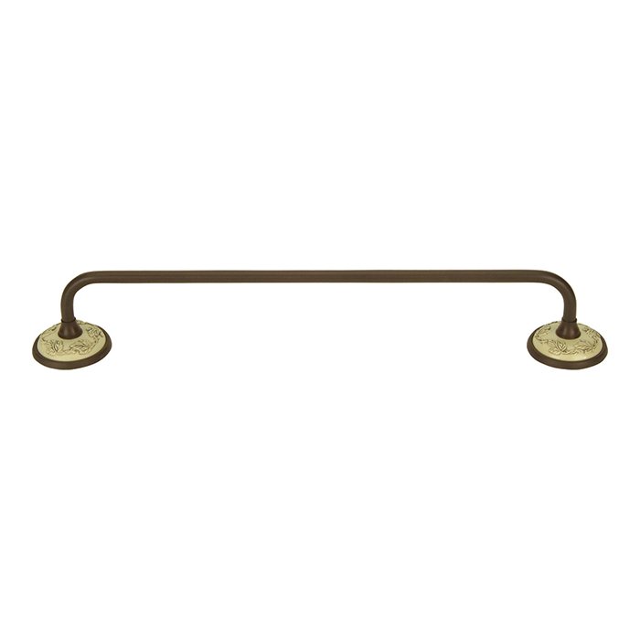 Atlas Homewares 18" Towel Bar in Ivory and Oil Rubbed Bronze