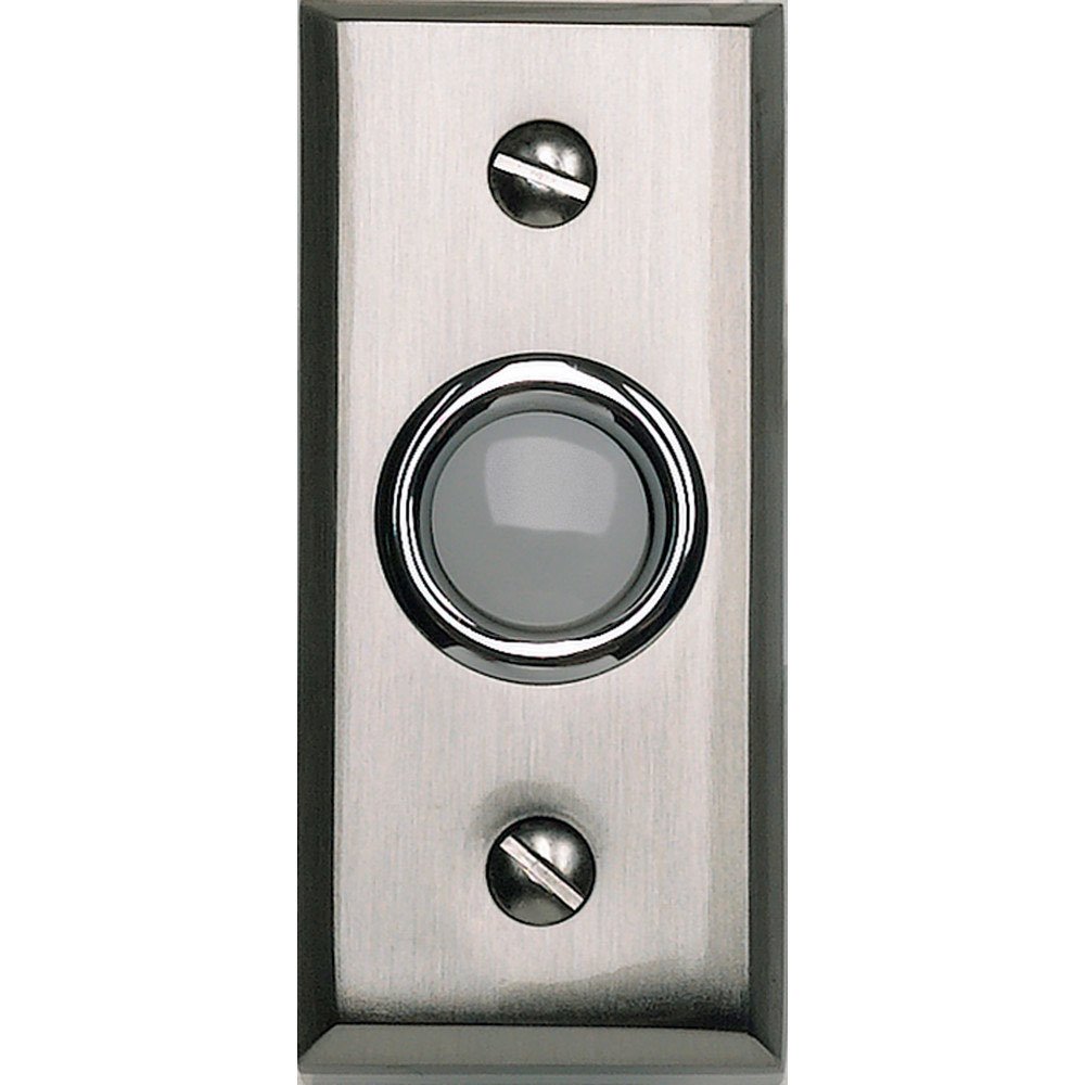 Atlas Homewares Button Door Bell in Brushed Nickel