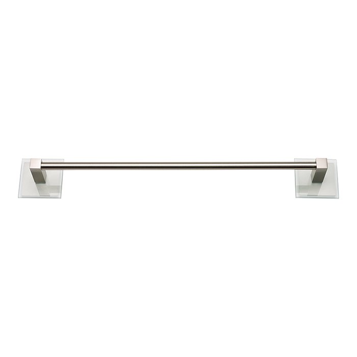 Atlas Homewares 24" Towel Bar in Brushed Nickel and Frosted Glass