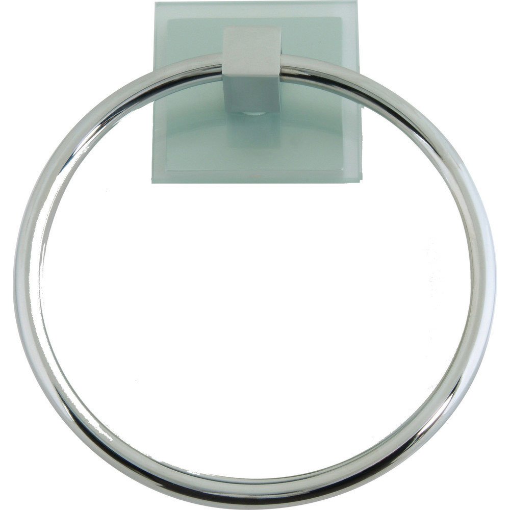 Atlas Homewares Towel Ring in Polished Chrome and Smoke Glass