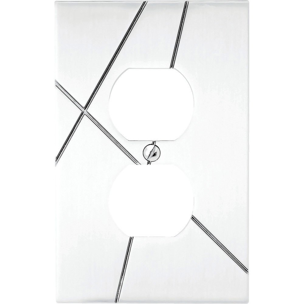 Atlas Homewares Single Duplex Outlet Switchplate in Polished Chrome