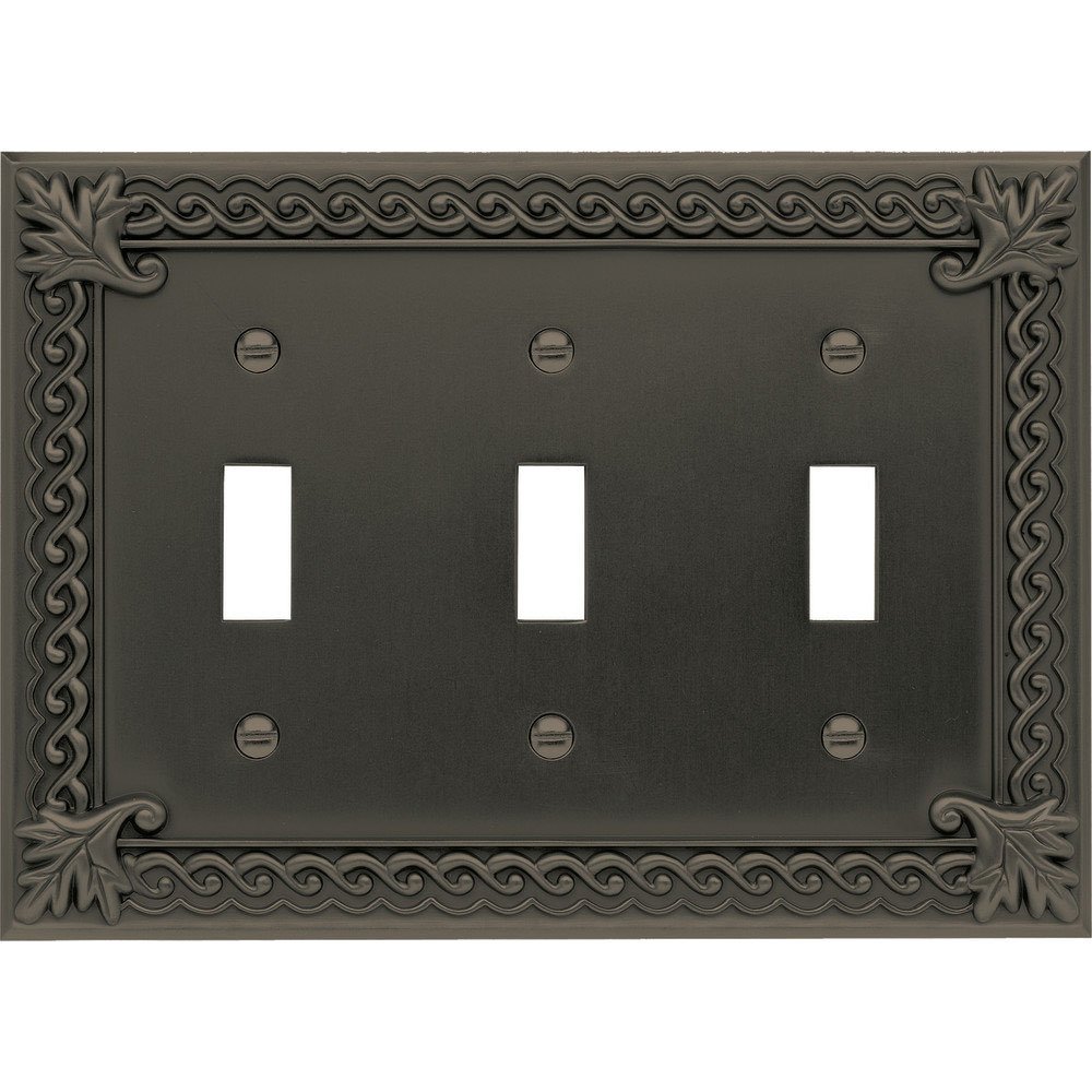 Atlas Homewares Triple Toggle Switchplate in Oil Rubbed Bronze