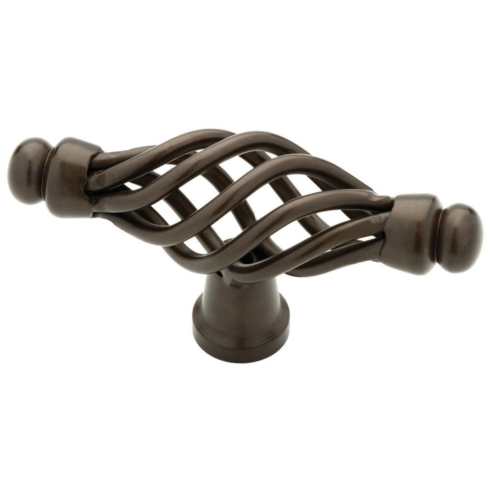 Liberty Hardware Birdcage Knob 68mm Long in Steel Rubbed Bronze