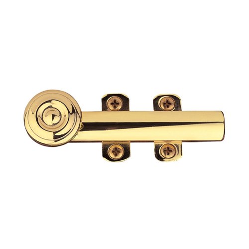 Baldwin 4" Decorative Heavy Duty Semi Concealed Surface Bolt in Polished Brass